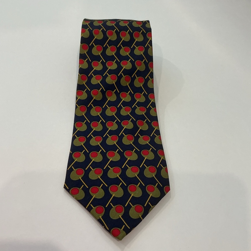 Josh Bach Martini Olives Silk Tie